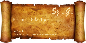 Sztari Gábor névjegykártya