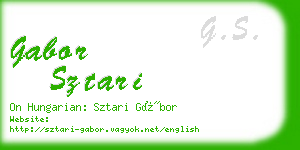 gabor sztari business card